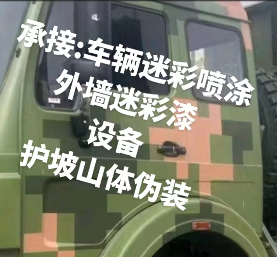 玉树外墙和地面的迷彩漆施工